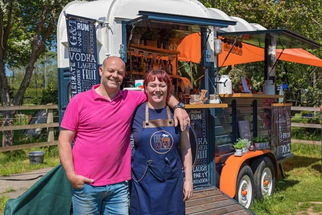 Catherington Craft Fair hosts Paul Othen (51) and wife Angie Othen (45). Picture: Mike Cooter (310521)