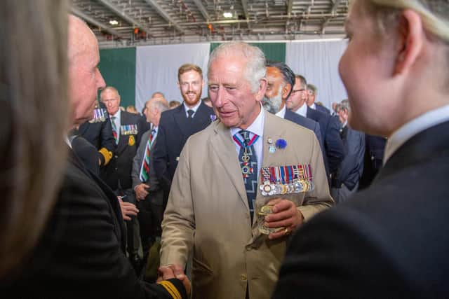 Picture: Prince of Wales greeting people on board the HMS Queen Elizabeth

Picture: Habibur Rahman