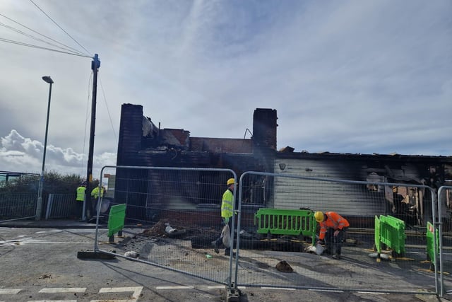 The Osborne View, struck by a huge fire which is believed to have started as a result of a a tumble dryer electrical fault, pictured on Friday, February 23 2024.