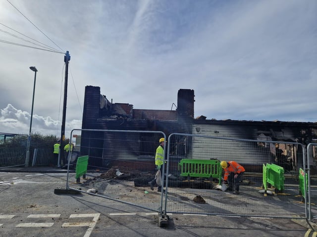 The Osborne View, struck by a huge fire which is believed to have started as a result of a a tumble dryer electrical fault, pictured on Friday, February 23 2024.