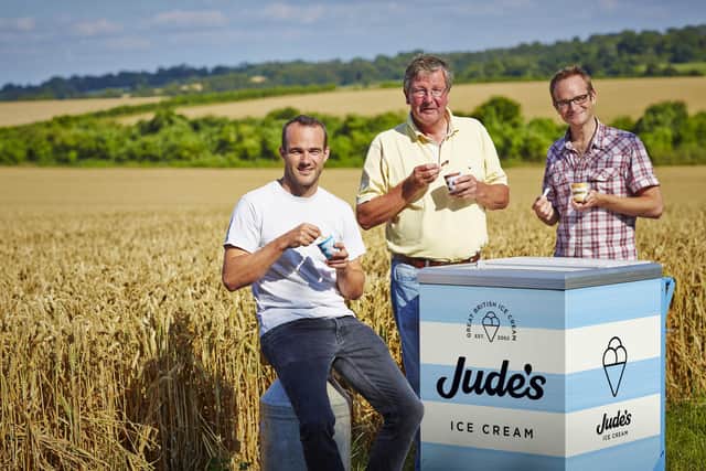 Chow, Theo and Alex Mezger. Jude's ice cream is based in Twyford, Hampshire