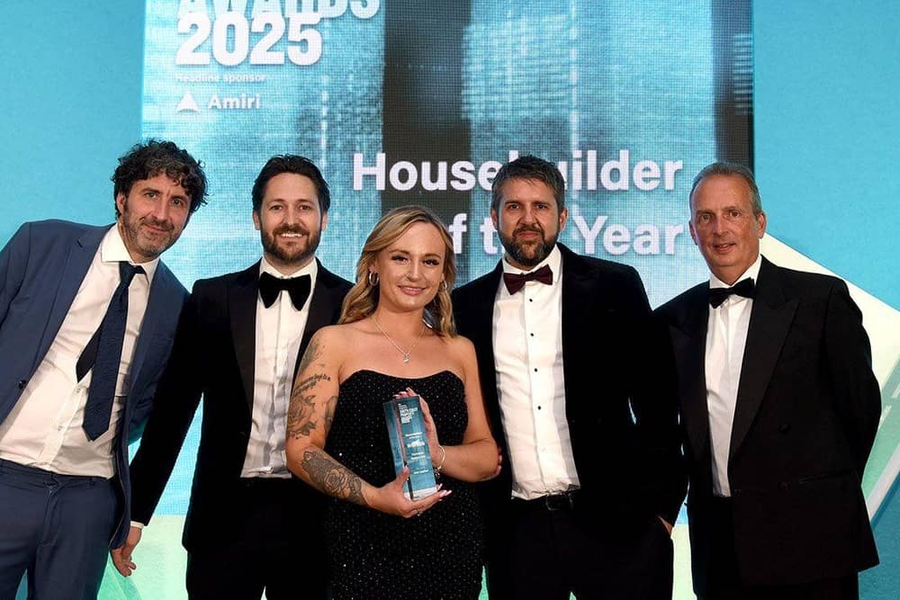 Collecting the award for Housebuilder of the Year at the South Coast Property Awards