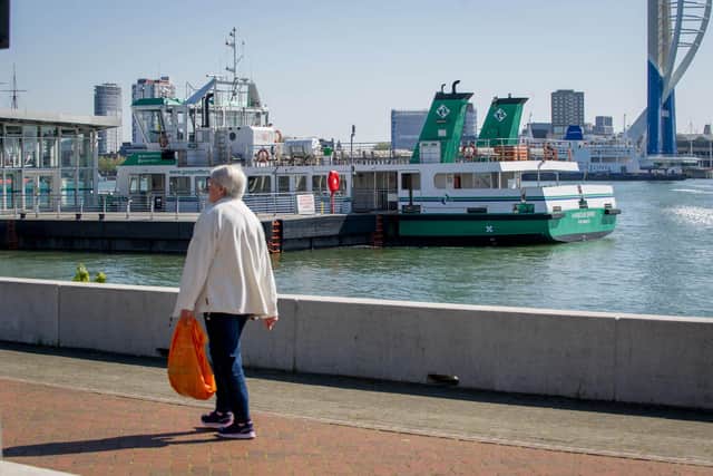 A person walks past Gosport Ferry. Picture: Habibur Rahman