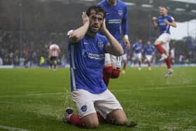 Former Pompey striker John Marquis scored on his Lincoln debut last week. Picture: Jason Brown/ProSportsImages