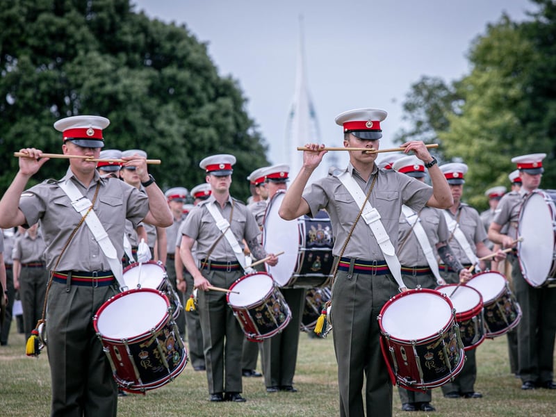 Royal Marines Band Service Beating Retreat Rehearsals on Whale Island, Portsmouth on Wednesday 3rd July 2024
Picture: Habibur Rahman