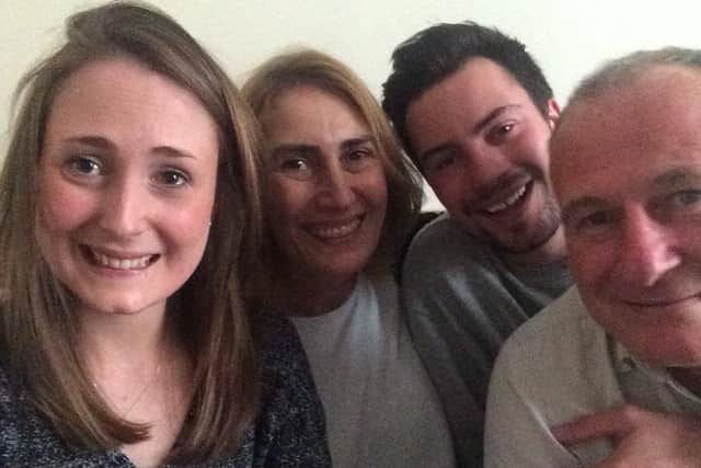 Will Acres from Emsworth (second from right) with sister Annabelle, mother Lea and father Dave