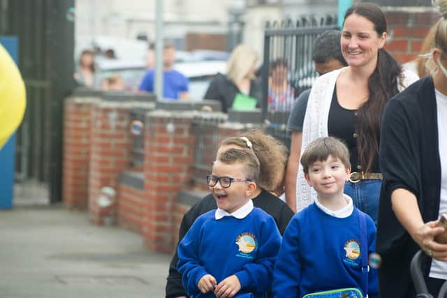 The school welcomed plenty of smiling faces - with both parents and pupils happy to end a long summer in lockdown.
Picture: Habibur Rahman