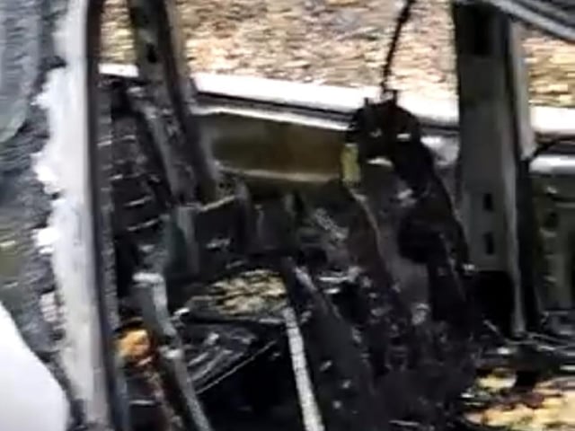 A car burst into flames on the M27 between junction 11 and 12 eastbound on Friday