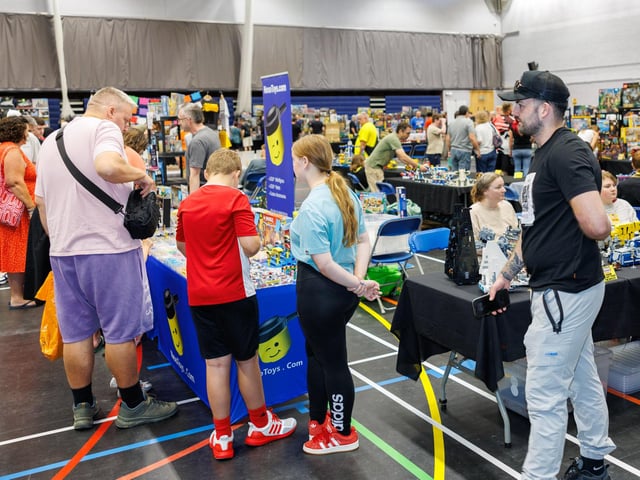 Visitors of all ages taking part in the brick-building fun. Picture: Marcin Jedrysiak