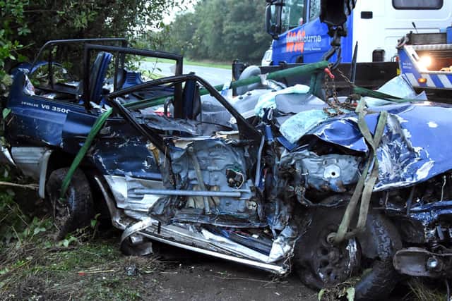 Kevin Zhou of Bognor was jailed for three years after his Jaguar, which was being driven at 100mph, collided with a 4x4 driven by Rusty Brown, of Bognor.
Picture: Sussex police