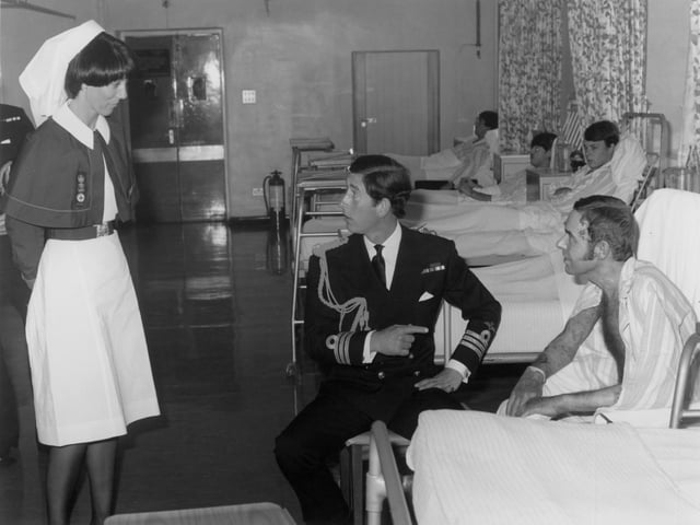 The then Prince of Wales visiting Haslar