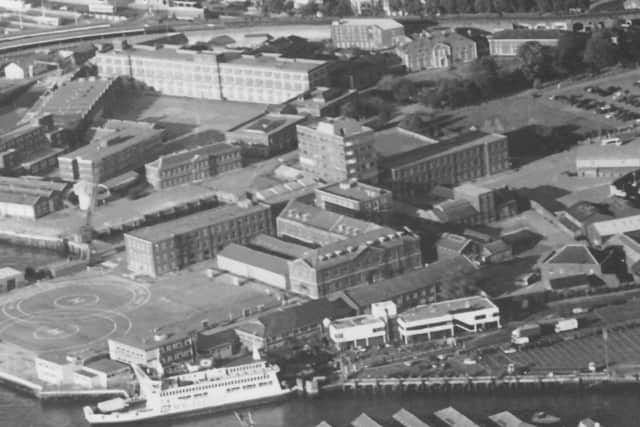 The western part of HMS Vernon. Most of it was demolished to make way for Gunwharf Quays.