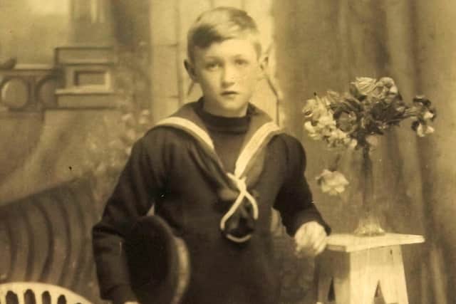 Ernest Aspey as a cadet at HMS Excellent.