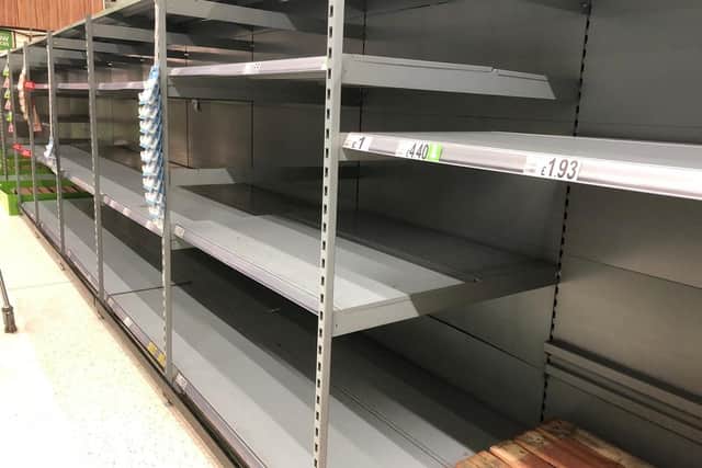 The toilet roll aisle at Asda in Fratton on March 10, 2020. Picture: Matthew Mohan-Hickson