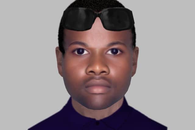 An e-fit image of a man wanted in connection with the sexual assault.