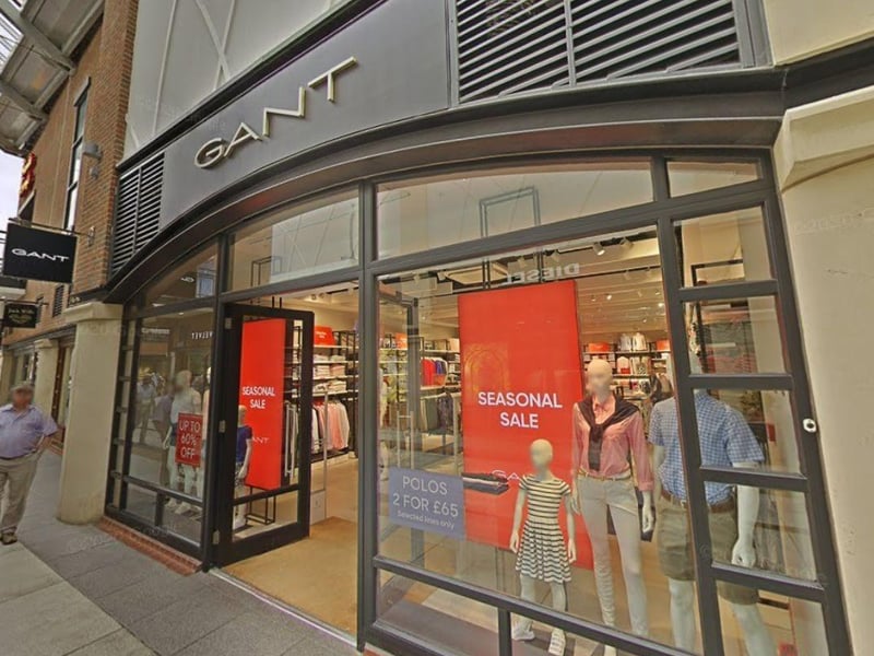 The Gunwharf website states: "GANT is the original American lifestyle brand with European sophistication, offering premium clothing, accessories and home furnishings for men, women and kids. Born in 1949 on the campuses of the American East Coast universities and raised in Europe, GANT enjoys a global presence in over 70 markets, 750 stores and 4,000 selected retailers."