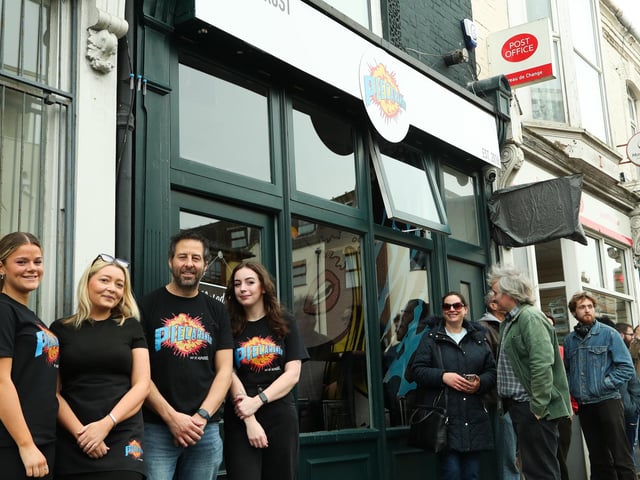 Staff (from left to right) Imogen, Lucy, Rob Litchfield and Amy stand outside the newly opened Piecaramba on Albert Road, Southsea.