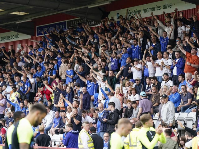 The Pompey fans were in good voice throughout the game