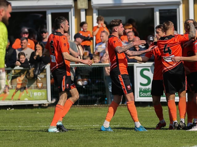 Harrison Brook has just put the Royals ahead from the penalty spot. Picture by Nathan Lipsham