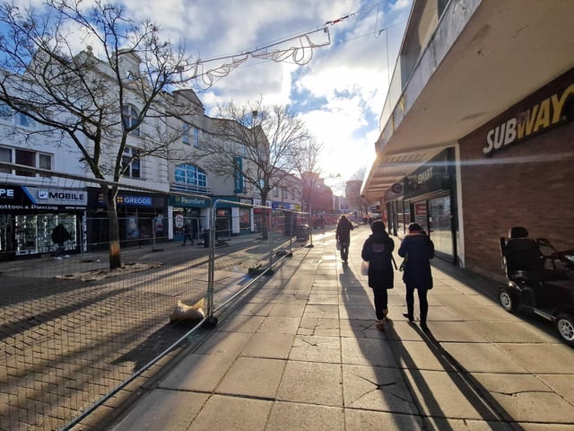Portsmouth City Council is planning to improve a stretch of the road – installing features like new seating, more planting, play equipment for children, new cycle stands, and a pavement graphic by local artist Angela Chick – in an effort to draw more people back to the high street.