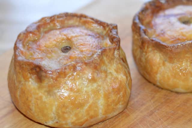 The finished pork pie.