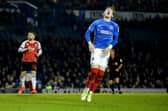 Ronan Curtis had the best chance to end the winless streak last night but blazed over the bar late on.   Picture: Robin Jones