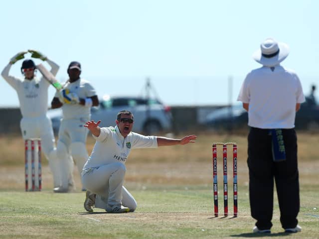 Sarisbury bowler Rob Franklin saw this appeal turned down. Picture: Chris Moorhouse