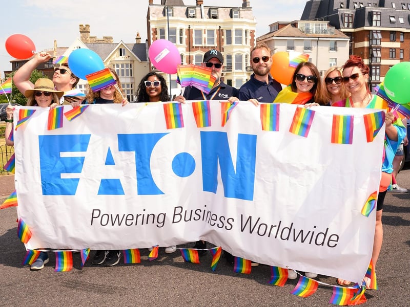 Pictured is: The business Eaton with their group in the Portsmouth Pride Parade.
Picture: Keith Woodland