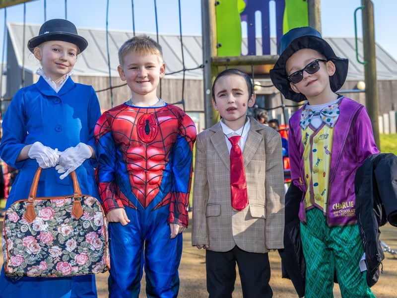 Staff and pupils from Victory Primary School dressed to impress for World Book Day 2025.  Pictured - Pupils from Victory Primary School dressed up for World Book Day.  Photos by Alex Shute