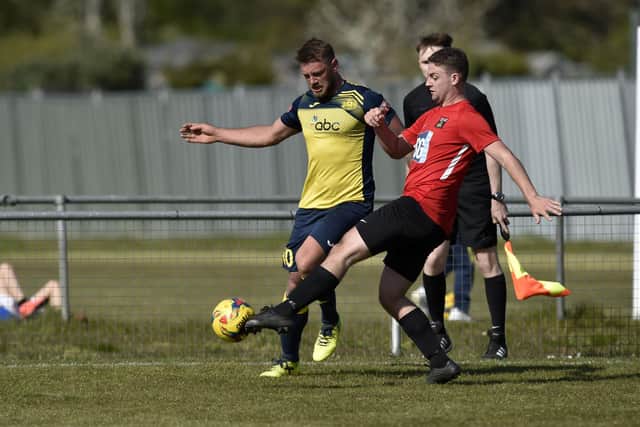 Steve Hutchings, left, and Fareham's Ethan Jones. Picture: Allan Hutchings