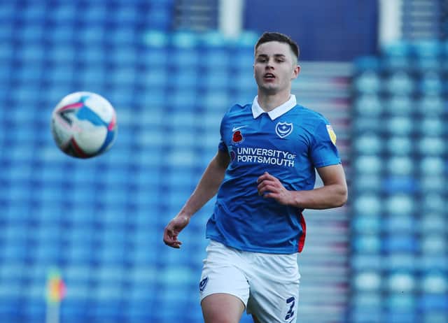 Callum Johnson made 46 appearances for Pompey last season - but now faces competition from Kieron Freeman. Picture: Joe Pepler