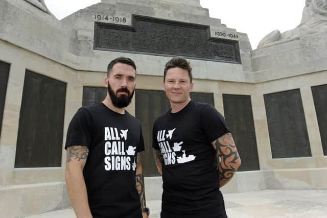 Stephen James and Dan Arnold, the co-foundesr of Portsmouth-based armed forces group All Call Signs. Picture Ian Hargreaves  (180824-1)