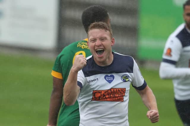 Tommy Wright's goals will be crucial for Hawks in their bid to return to the National League. Picture: Dave Haines.