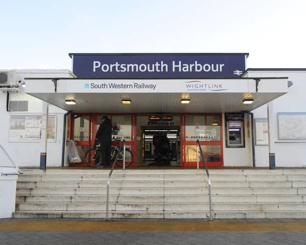 Portsmouth Harbour Railway Station.