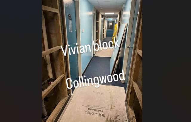 The state of disrepair in HMS Collingwood over the last 12 months has been revealed by 'fed-up' sailors.