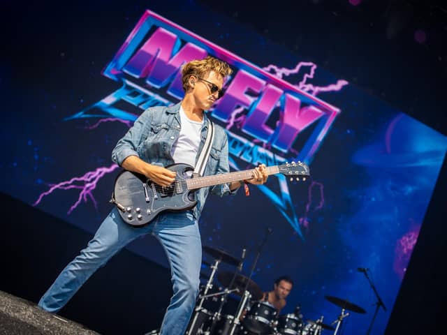 McFly were the surprise artist to perform on the Castle Stage on Saturday afternoon to a packed crowd.

Pictured - McFly

Photos by Alex Shute