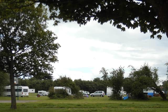 Travellers at Bartons Triangle, West Leigh. Pic supplied.