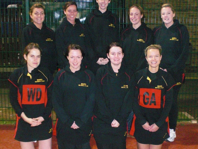 The Mars Netball team from Gosport