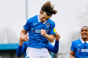 Alfie Stanley celebrates his goal for Pompey reserves against Millwall. Picture: Colin Farmery