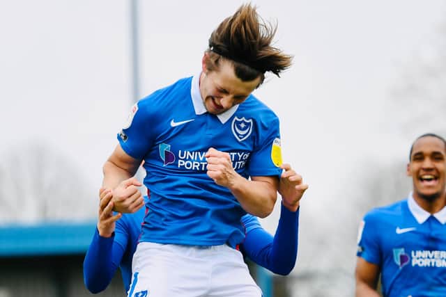 Alfie Stanley celebrates his goal for Pompey reserves against Millwall. Picture: Colin Farmery