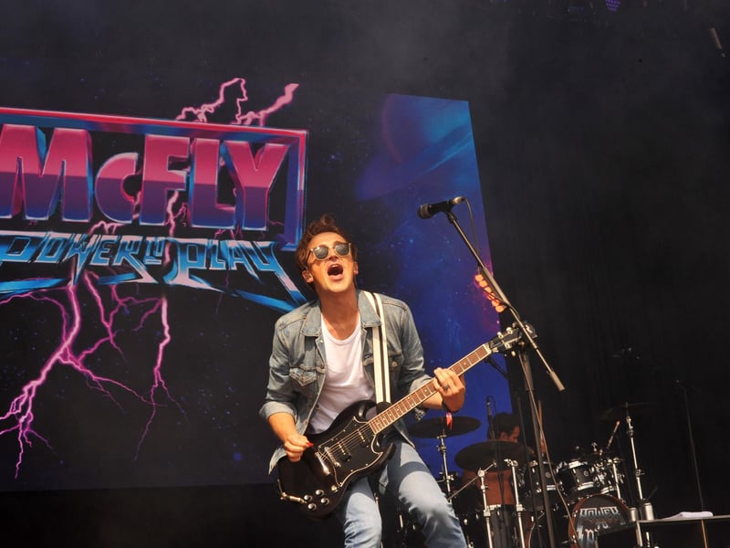 McFly were the surprise guests on Saturday on the Castle Stage
