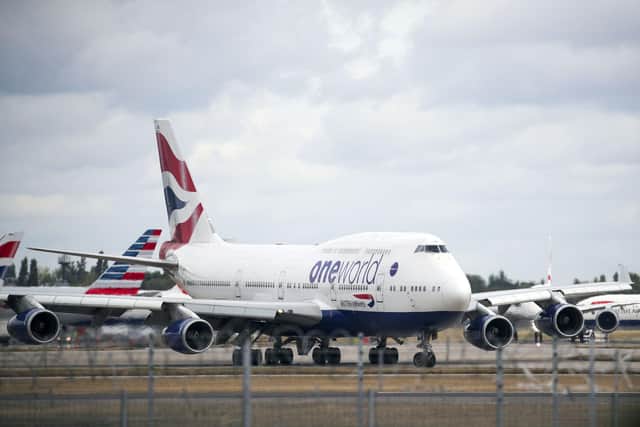 British Airways (BA) flight BA9170E, a Boeing 747 aircraft. Picture; Steve Parsons/PA Wire