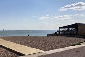 The new ramp on Southsea beach.