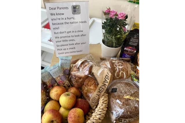 Snacks available for key worker parents dropping their children off at Growing Places nurseries
