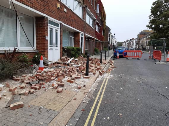 The aftermath of the incident.