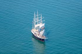 Southampton-based Jubilee Sailing Trust, which operates Tenacious, has gone bust leaving staff jobless. They operated sailings across the Caribbean and elsewhere, with mixed disabled and non-disabled crews. Pictured is Tenacious off Portsmouth. Picture: Shaun Roster.