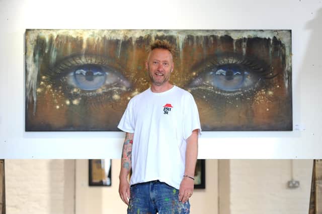 Paul Stone otherwise known as artist My Dog Sighs opens his new exhibition on Friday, June 14, called 'We Shelter Here, Sometimes' at Storehouse No9 in Portsmouth Historic Dockyard.
Picture: Sarah Standing (130624-833)