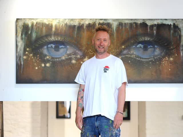 Paul Stone otherwise known as artist My Dog Sighs opens his new exhibition on Friday, June 14, called 'We Shelter Here, Sometimes' at Storehouse No9 in Portsmouth Historic Dockyard.

Picture: Sarah Standing (130624-833)
