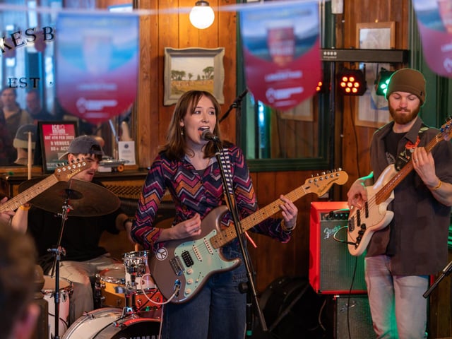 Lobster Pot performing in The Wine Vaults. Picture: Mike Cooter (040223)