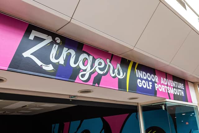 Zingers UV Golf in The Bridge Centre, Fratton. Picture: Mike Cooter (230821)